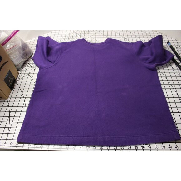 White Stag Womens Halloween Sweatshirt X-Large Purple Witch & Cat Embroidery - Picture 9 of 13